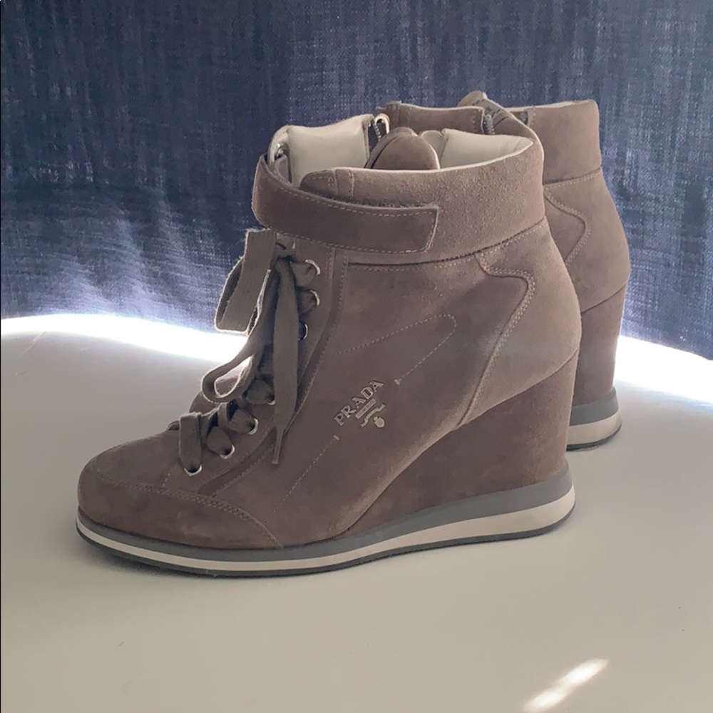 PRADA high-heeled sneakers!